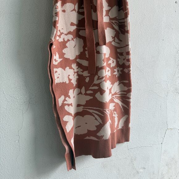 Lost + Wander Floral Knit Midi Dress XS/S Rust Pink Cottagecore Boho Chic - Picture 6 of 8